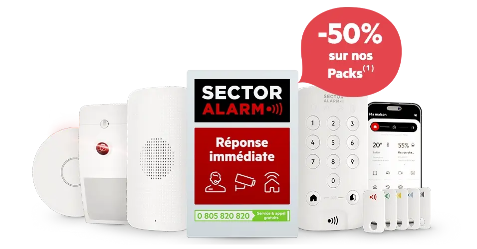 Système d’alarme complet : centrale, détecteurs et appli mobile de surveillance